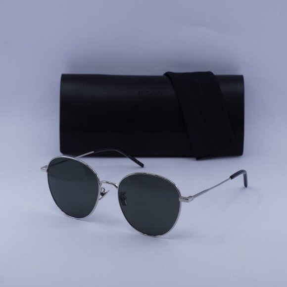 Saint Laurent SL311 001 Square Sunglasses - Silver/Grey - Picture 1 of 8